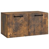 vidaXL Oglindă TV montată pe perete Stejar fumuriu 59,5 x 31 x 30 cm 898710