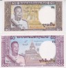Bancnota Laos 20 si 50 Kip (1953) - P11b/ 12b UNC ( set x2 - vezi descriere )