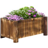 Outsunny Ghiveci Rectangular pentru Plante din lemn de Brad, 70x35x30cm | Aosom Ro