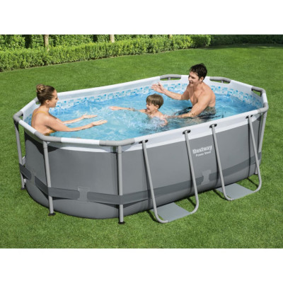 Bestway Piscina supraterana ovala Power Steel, 305x200x84 cm GartenMobel Dekor foto