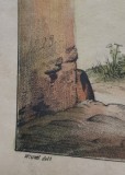 GRAVURA AVANSI DELLA CHIESA DI S. COSIMATO "Traftevere in Roma" 1829
