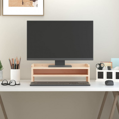 Suport pentru monitor, 50x24x16 cm, lemn masiv de pin foto