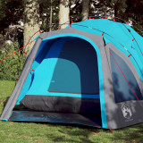 VidaXL Cort de camping cupolă 3 persoane, setare rapidă, albastru
