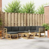 vidaXL Set de canapele de exterior 8 pcs Alb și antracit Poliester 3387966
