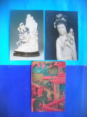 HOPCT LOT 2066 EXPONATE CHINA MUZEUL IST BUCURESTI-3 CARTI POSTALE-NECIRCULATE foto
