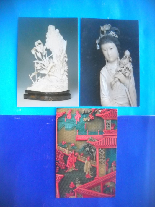HOPCT LOT 2066 EXPONATE CHINA MUZEUL IST BUCURESTI-3 CARTI POSTALE-NECIRCULATE