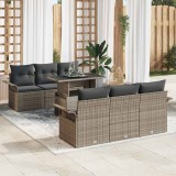Cumpara ieftin Set de canapele pentru grădină cu pernă 7 pcs Gri Rattan poli