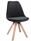 Cumpara ieftin SCAUN SCANDINAV, NEGRU, CATIFEA S1