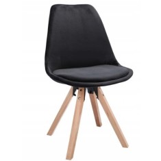 SCAUN SCANDINAV, NEGRU, CATIFEA S1