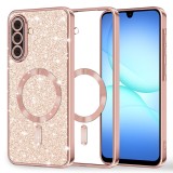 Husa premium Samsung Galaxy A17 5G Asteroid GSM Luxury Glitter MagSafe, roz auriu