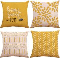 Huse de perna YLL 18x18, Huse de perna pentru canapea, Huse de perna decorative pentru exterior, set de 4 pentru canapea extensibila ?i ma?ina 18x18 i foto
