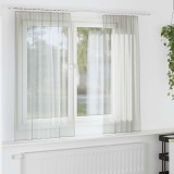 vidaXL Perdele Voile cu buzunare pentru bare 2 buc gri deschis 4102206