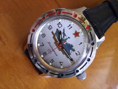 Vostok Komandirskie automatic NOU cu mic defect la bezel foto