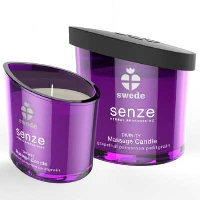 SWEDE - SENZE DIVINITY MASSAGE CANDLE - GRAPEFRUIT, PALMAROSA, PETITGRAIN foto