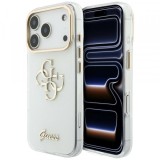 Husa pentru Apple iPhone 18 Pro Max / 17 Pro Max, Guess, IML 4G Metal Script, Alba