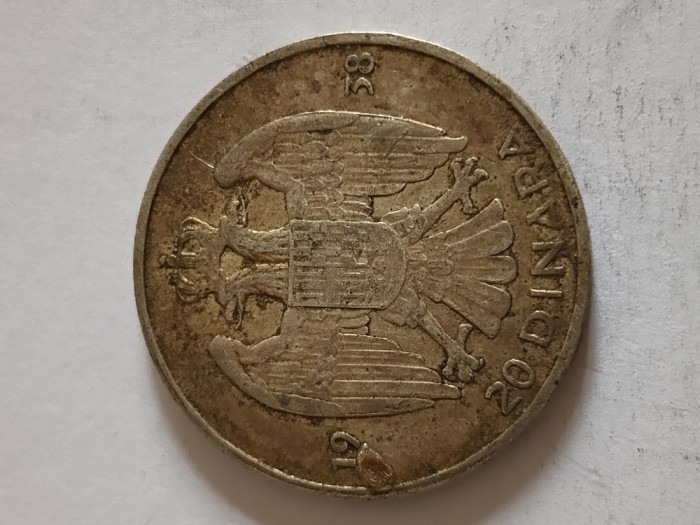 Moneda 20 DINARI 1938 ,