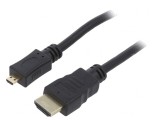 Cablu HDMI 2.0 Micro HDMI 5m Negru, Goobay