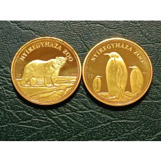 Ungaria 2024 - zoo medal, Nyiregyhaza - urs polar/pinguin