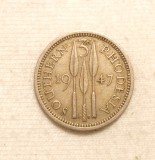 RHODESIA 3 PENCE 1947