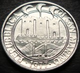 Cumpara ieftin Moneda exotica 1 LIRA - SAN MARINO, anul 1977 *cod 4542 = UNC, Europa, Aluminiu