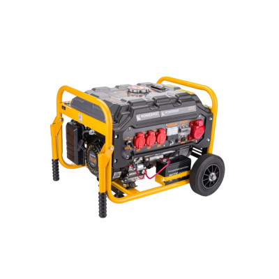 Generator de curent pe benzina 3 kw, 2 in 1, monofazic si trifazic, motor in 4 timpi, pornire la cheie si la demaror, stabilizator de tensiune AVR, Po foto