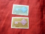 Serie Andorra 1968 Europa CEPT , 2 valori, Nestampilat