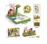 Joc multifunctional asamblare, mozaic, proiectie 24 imagini si desen - In gradina