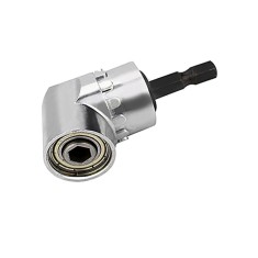 Adaptor unghiular pentru bormasina, Aliaj, 1/4", 105&deg;, 55 x 30 x 21 mm, Argintiu