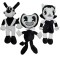 Set trei jucarii de plus IdeallStore? Bendy And The Ink Machine, 30 cm, negru