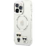 Husa MagSafe pentru Apple iPhone 14 Pro Max, Karl Lagerfeld, Karl&amp;Choupette, Transparenta