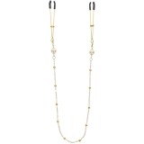 Taboom Nipple Play Pearl &amp; Deluxe Chain cleme pentru mameloane gold 52.7 cm