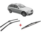 Cumpara ieftin Set 3 stergatoare MERCEDES-BENZ C-CLASS T-Model (S203) 2001-2007, parbriz si luneta, Bosch Twin