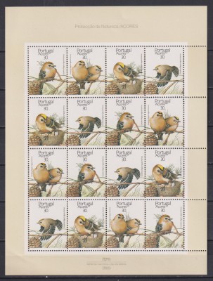 PORTUGALIA AZORE 1989 FAUNA MI.397-400 MNH foto