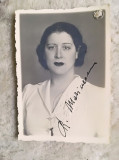 Foto ROSA MARINESCU soprana anii 40 Opera Romana Bucuresti semnatura 8,5 x 6 cm