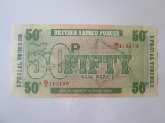 British Armed Forces 50 New Pence 1972 aUNC foto