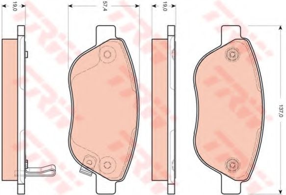 Set placute frana,frana disc OPEL CORSA D (2006 - 2016) TRW GDB1701