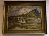 Tablou ulei pe panza - Peisaj Olanda, Peisaje, Realism