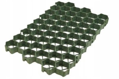 Grila parcare, alee, terasamente, tip fagure, 480 tone/mp, 60x40x3 cm, plastic verde foto