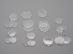 Capsule de plastic monede 24, 25, 27, 30, 33, 40, 45mm