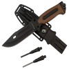 Cutit Militar cu amnar si ascutitor , 27.5 cm IdeallStore&reg; , teaca multifunctionala