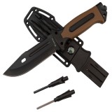 Cumpara ieftin Cutit Militar cu amnar si ascutitor , 27.5 cm IdeallStore&reg; , teaca multifunctionala