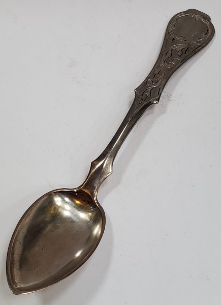 Lingurita din argint, marcaj romanesc, initiale de mester, Secol 19