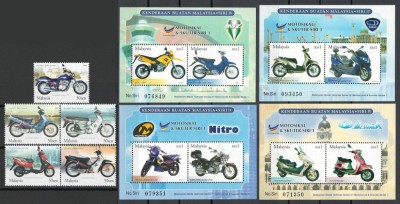Malaezia 2003 Mi 1202/06 + 1207/14 bl 78/81 MNH - Motociclete foto