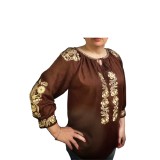 Bluza dama casual R262, marime M maro/bej