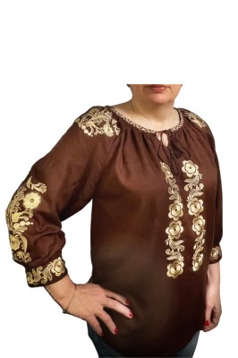 Bluza dama casual R262, marime M maro/bej foto