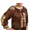 Bluza dama casual R262, marime XL maro/bej