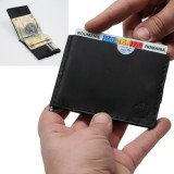 Cumpara ieftin Portofel minimalist. personalizabil, din piele naturala, Loki, Negru Mat, lucrat si cusut manual, handmade