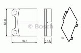 Set placute frana,frana disc VOLVO V70 I (LV) (1996 - 2000) BOSCH 0 986 466 302