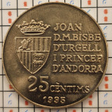 1354 Andorra 25 centims 1995 Joan Mart&iacute; i Alanis (FAO) (tiraj 50.000) km 109, Europa