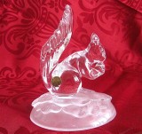 BIBELOU FIGURINA CRISTAL D&#039;ARQUES FRANTA - VEVERITA 14.5 CM